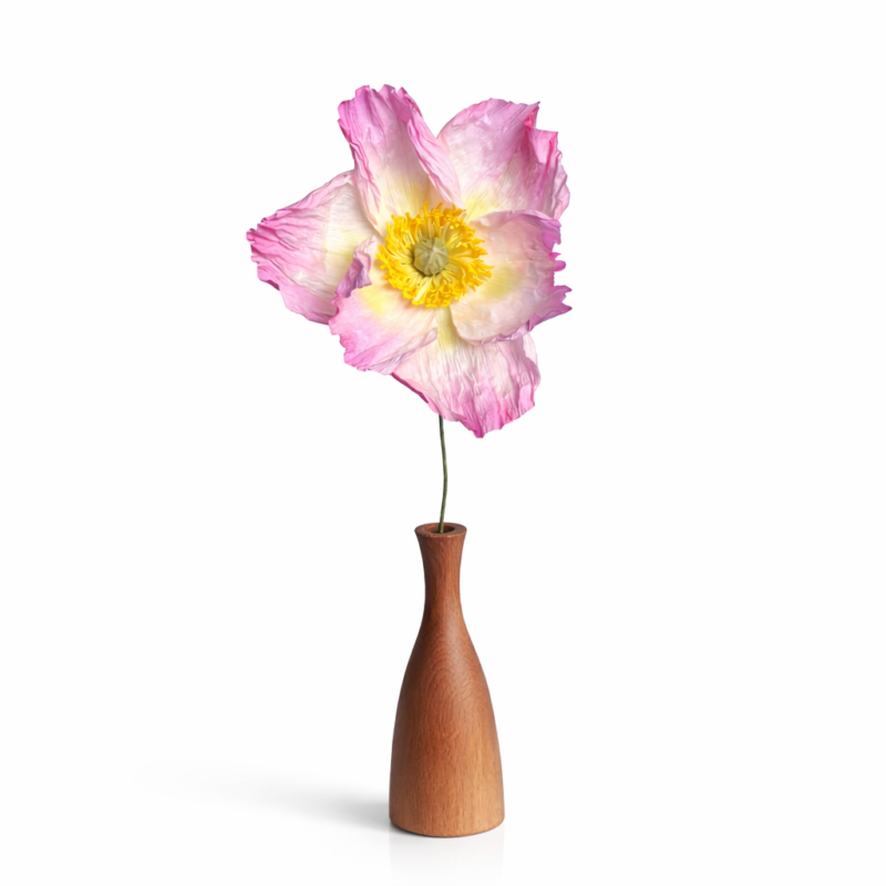 Gelincik El Yapımı Kağıt Çiçek (Pembe)